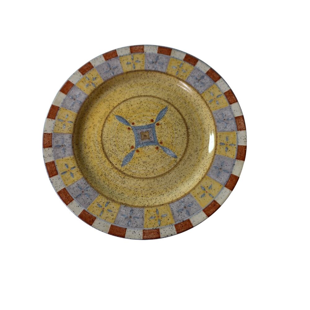 Set of 2 INTERIORS (PTS) Barcelona Yellow Brown 8 1/4" Salad Plates